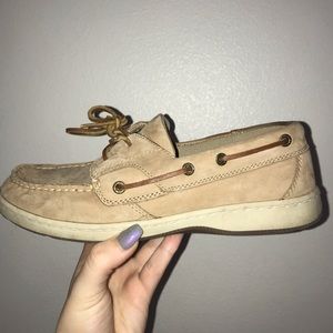 Nude Sperry style shoes
